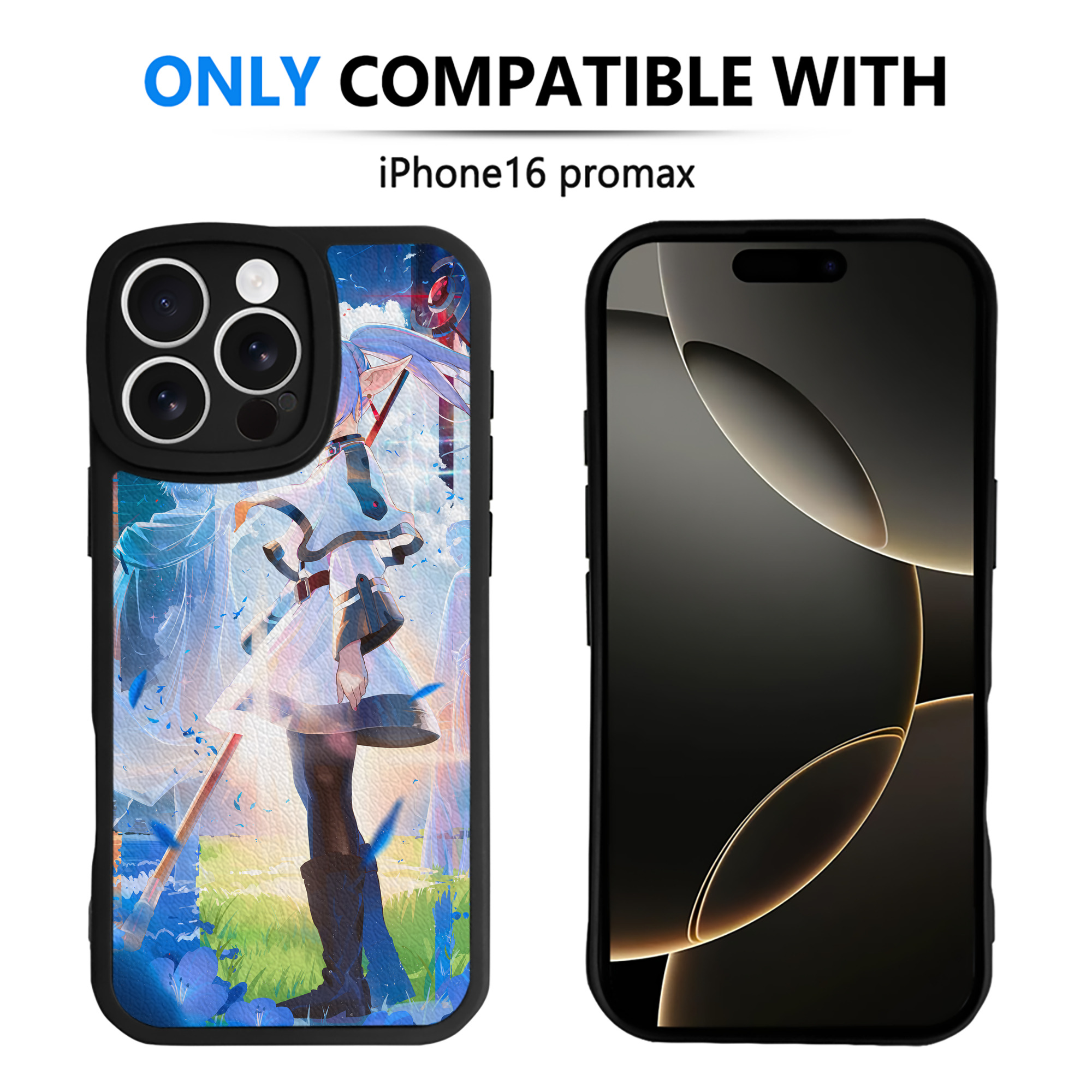 （画像用） 葬送のフリーレン Frieren 【iPhone 16シリーズ対応】シリコンスマホケース（レザー調） 材質：シリコン